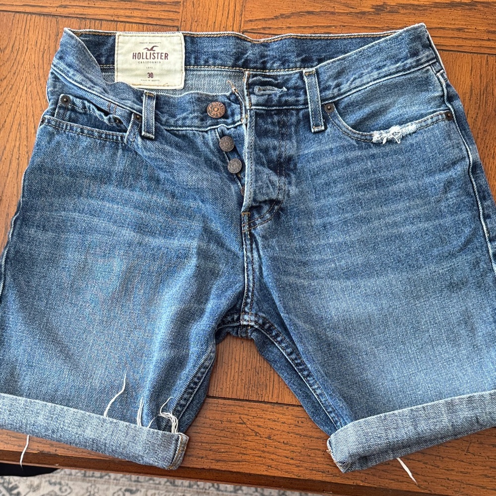 Hollister Women's Blue Jean Shorts